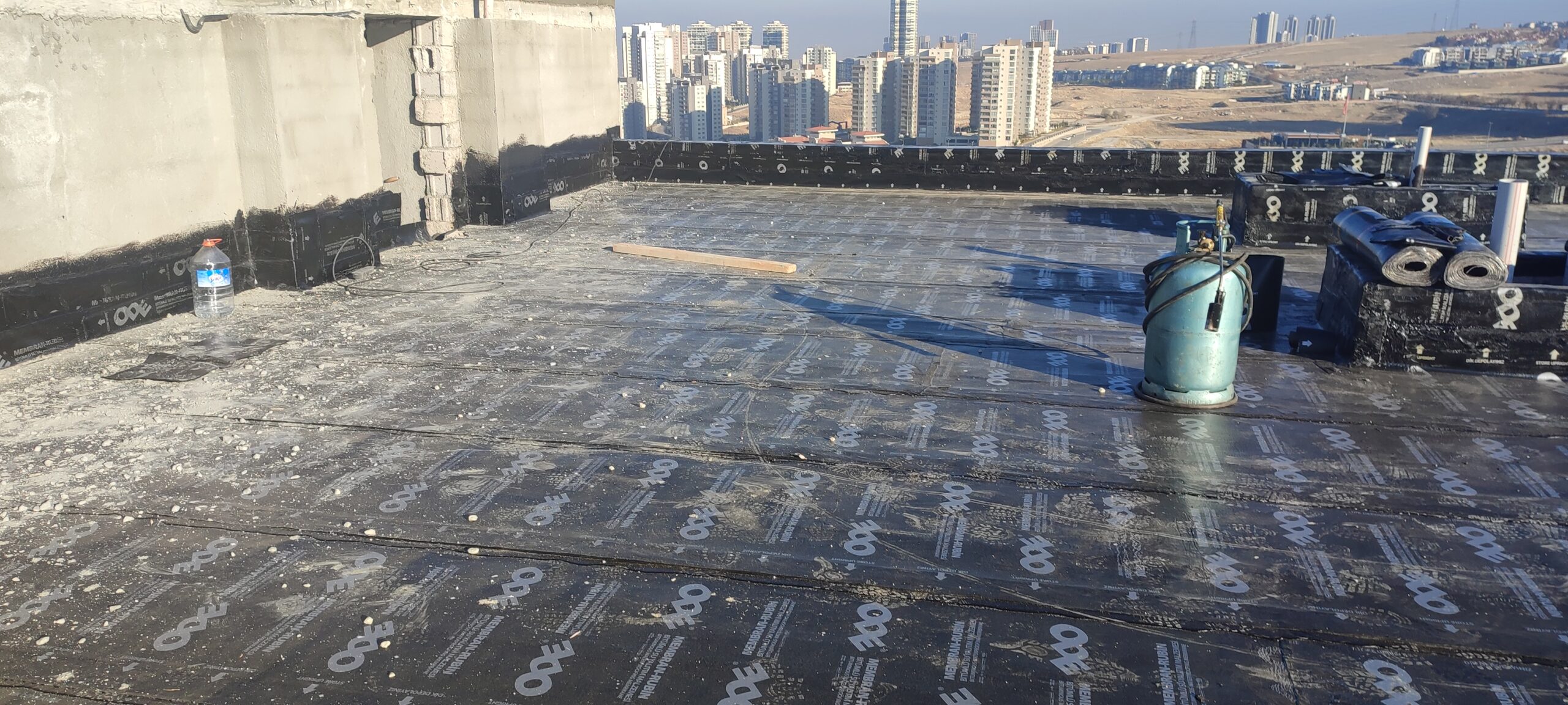 İncek Naturel Grup Terasları Bitümlü Membran Uygulaması Ankara