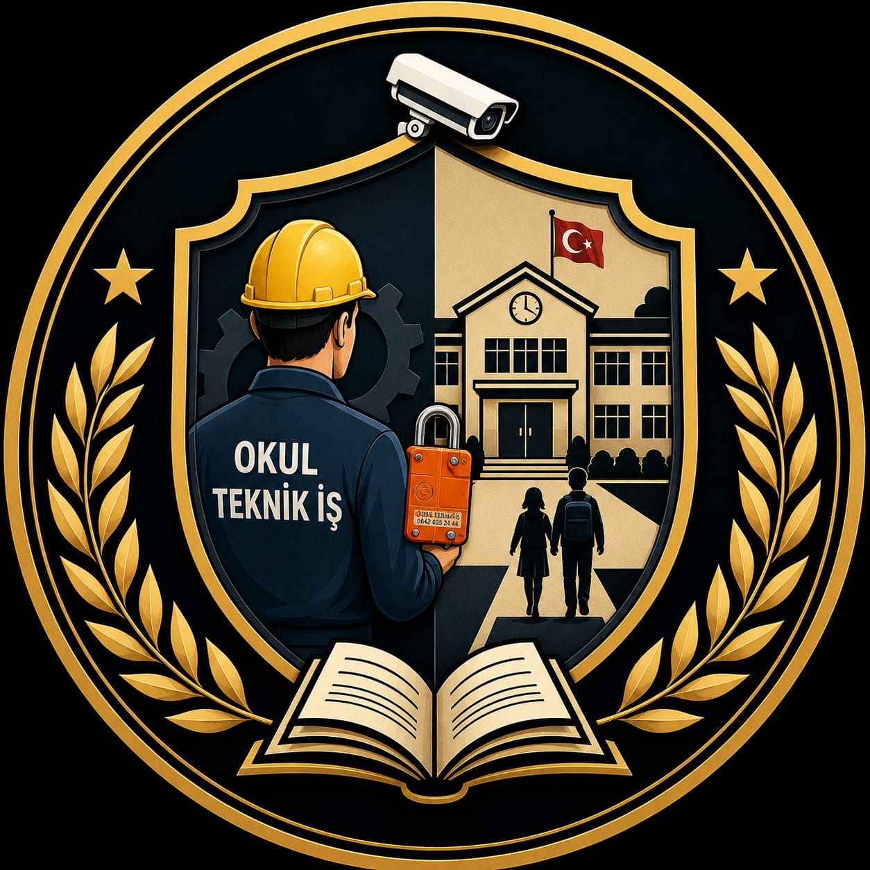 okul teknik iş logo